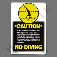 X4017 SIGN-"A/G POOL NO DIVING" #40346 #40346