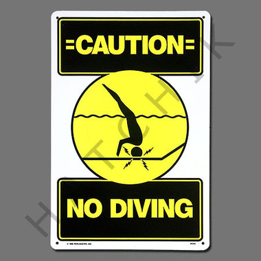 X4025 SIGN-"CAUTION NO DIVING" #40344 #40344