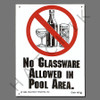 X4064 SIGN - "NO GLASSWARE" #41332 #41332