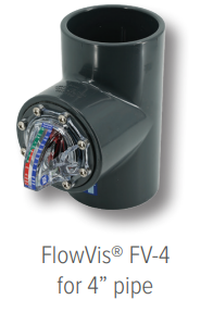 H7125 FLOWVIS FLOW METER 4IN 160-300 GPM INCLUDES 4IN TEE