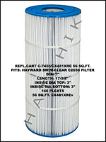 H5823 REPL.CART C-7456/CX481XRE 56 SQ.FT. FITS: HAYWARD SWIM-CLEAR C2030 FILTER