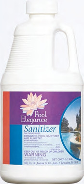 A3912 JONAS POOL ELEGANCE SANITIZER 1/2- GALLON (6 X 1/2 GAL.)