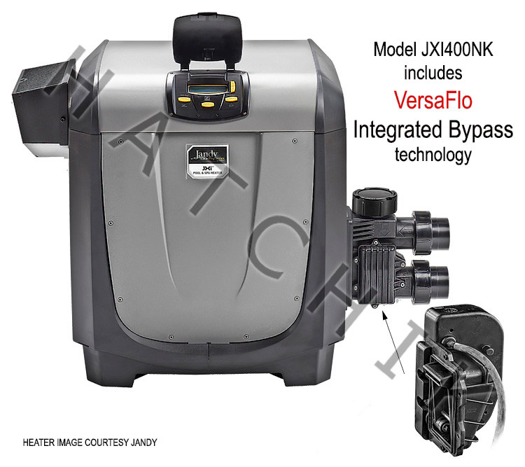 JANDY PRO SERIES JXi400NK HEATER NATURAL W/VERSAFLO BYPASS