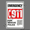 X4014 SIGN-"911 EMERGENCY" #40331
