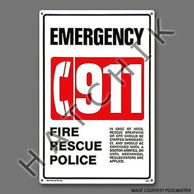 X4014 SIGN-"911 EMERGENCY" #40331