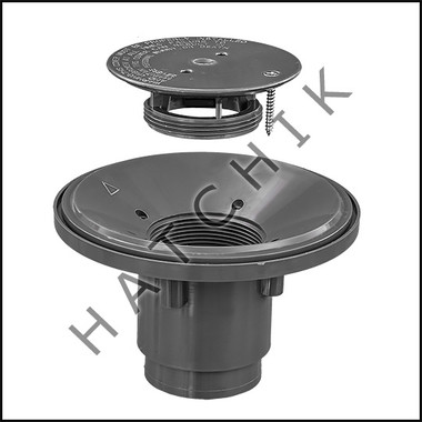 N1752 AQUASTAR FLOOR RETURN DARK GRAY W/WATERSTOP 4"
