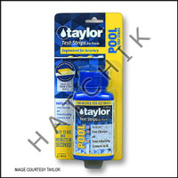 B1050 TAYLOR TEST STRIPS 4-WAY FREE-CL/ pH/ALK/CYA 50cT #S-1331