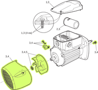 E2079 POLARIS R0722600 MOTOR FAN COVER FOR PB4SQ PUMP (AFTER 2017)