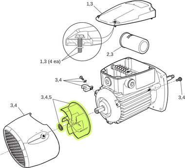 E2080 POLARIS R0723000 MOTOR FAN FOR PB4SQ PUMP (AFTER 2017)