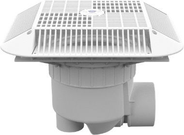 N1742 AQUASTAR 3" SUMP W/16 X 16 HI-FLOW GRATE
3" INSIDE, 4" OUTSIDE W/2" & 3" PLUGS/O-RINGS