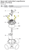 V4565 JANDY R0547600 SCREW KIT - FOR ALL DIVERTER/CHECK VALVES