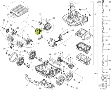 E2253 POLARIS R0837300 GEARBOX ASSY QUATTRO