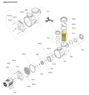K2724 SPECK PUMP 2902014300 BASKET FOR MODEL 95 PUMPS