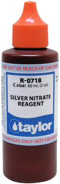 B1243 TAYLOR 2oz R-0718 SALT REAGENT SILVER NITRATE REAGENT (K-1766 KIT)
1 DROP =  200 PPM