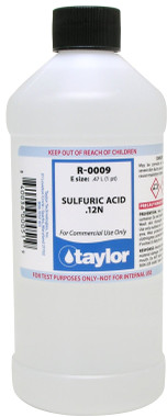 B1206 TAYLOR 16oz #9 SULFURIC ACID 12N REAGENT             R-0009-E