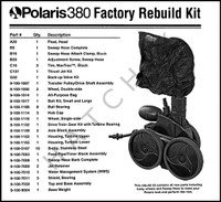 E2401 POLARIS 9-100-9035 MODEL 380 FACTORY REBUILD KIT (BLACK)
