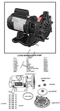 E4184 LETRO BOOSTER PUMP ONLY #L-A01N #L-A01N