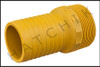 F2063 HOSE NIPPLE "HN"  3 MPT X INSERT (YELLOW-PLASTIC)