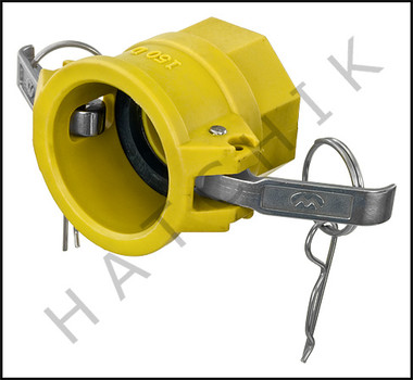 F2111 QUICK COUPLING "D"  1-1/2 FEMALE X FPT (YELLOW-PLASTIC)