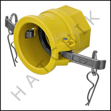 F2113 QUICK COUPLING "D"  2 FEMALE X FPT (YELLOW-PLASTIC)