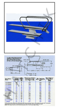 G3069 SR SMITH 1 METER STEEL CANT 10' DIVE STAND FOR 10 FT BOARD