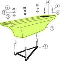 G3090 STAND-FLYTE DECK II W/ JIG FOR 10 FT BOARD  COLOR: WHITE