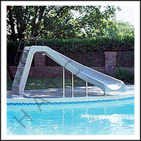 G3120 WHITEWATER SLIDE CURVE RIGHT COLOR: WHITE/COMPLETE W/LADDER