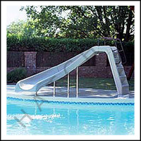 G3130 WHITEWATER SLIDE CURVE LEFT COLOR:WHITE/COMPLETE W/LADDER