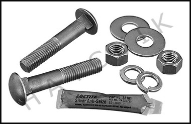 G4012 DURAFLEX 5/8" X 3-1/2" CARRIAGE BOARD BOLT W/NUT S.S. (SET OF 2)