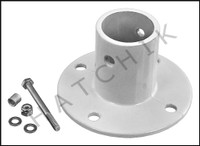 G5133 DECK ANCHOR FLANGE- WH ALUM 1.9 FOR SLIDE  1.9 OD-4 HOLE