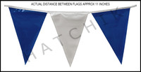 G7138 ECONOMY BACKSTROKE FLAG - 100' BLUE & WHITE (12" X 18")