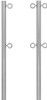 G7154 STANCHION POST STAINLESS STEEL 8FT FALSE START 8FT W/OUT SLIDE COLLAR
