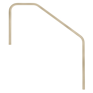 G9072 SAFTRON 48IN HANDRAIL-3 BEND  BEIGE W-48IN H-32W/ESCUTCHEONS     BEIGE