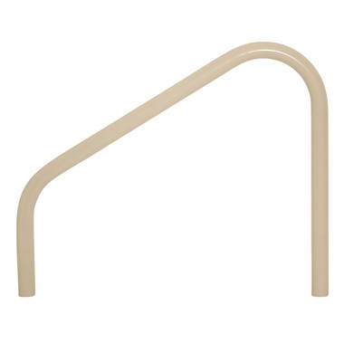 G9077 SAFTRON 48IN HANDRAIL-2 BEND  BEIGE W-48IN H-32W/ESCUTCHEONS  BEIGE