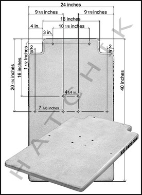 H1228 LIFE GUARD-FOOTBOARD ONLY PARAGON (24X40X1-1/2) #13402