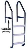 H1232 LADDER-COMMERCIAL CROSSBRACED 2 STEP .065       #42125