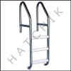 H1233 LADDER-COMMERCIAL CROSSBRACED 3 STEP .065       #42126