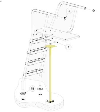 H1606 S R SMITH 13-116 ULTRA MODERN LOWER COLUMN ASSY