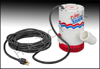 K1025 RULE COMPUTERIZED SUBMERSIBLE PUMP W/24' CORD 2800 GPH