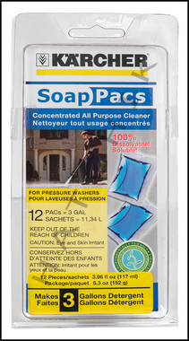 K1068 KARCHER ALL PURPOSE SOAP PAC 12 PER PACK      (6 PACS PER CASE)