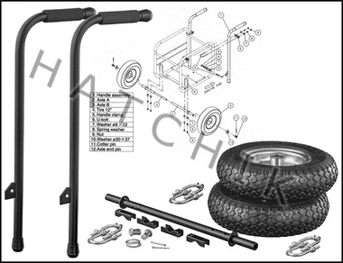 K1078 KOSHIN WK-12 HD WHEEL KIT FOR 3" T TRASH PUMP