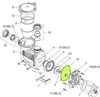 K2601 JANDY R0555900 GASKET, BODY JHP SERIES (ALL HP)