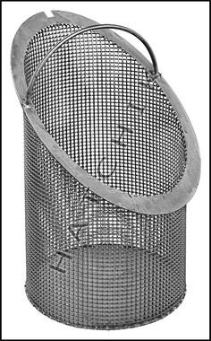 K6522 MER-MADE S.S. BASKET FOR 5-8" STRAINERS, DIAMETER 8 3/4" ANGLED, "M" SERIES STRAINERS