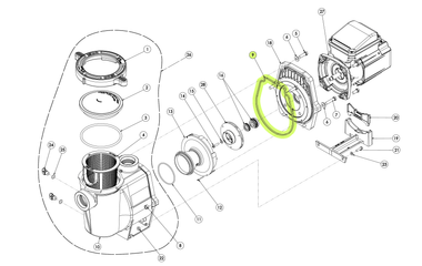 K9366 PUREX #071445 O-RING SEAL PLAT TO VOLUTE HOUSING
