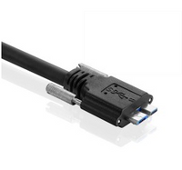 USB 3.0 std cable, 3m straight, screwed Micro B