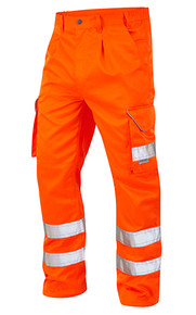 Great Quality Polycotton Hi Viz Cargo Trousers - Orange