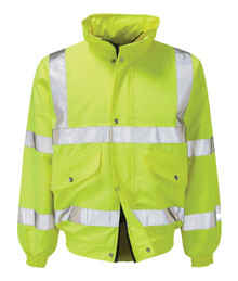 Hi Viz Bomber Jacket, An Everyday Essential - Can be Heatsealed to Enhance your Company Image