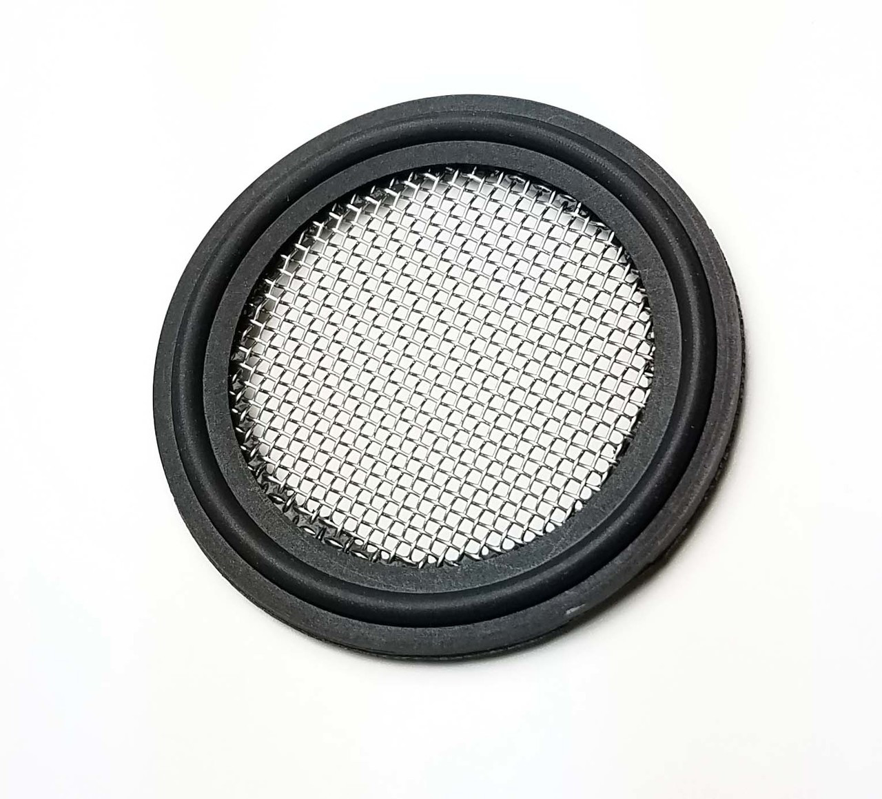 Bonded Tri Clamp TC Style Screen Gasket 6" Black Viton 50 Mesh 300 Micron