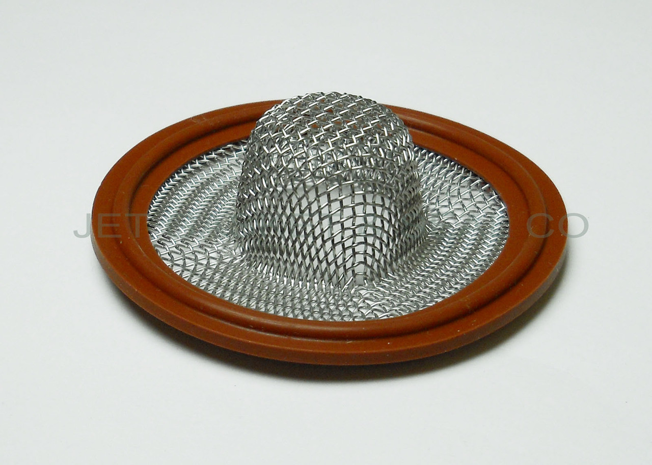 1.5" Tri Clamp Sock Screen Gasket Red Silicone 10 Mesh .75" Brewery