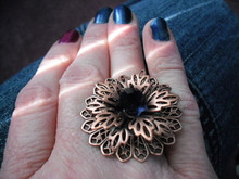 Ring - a copper flower